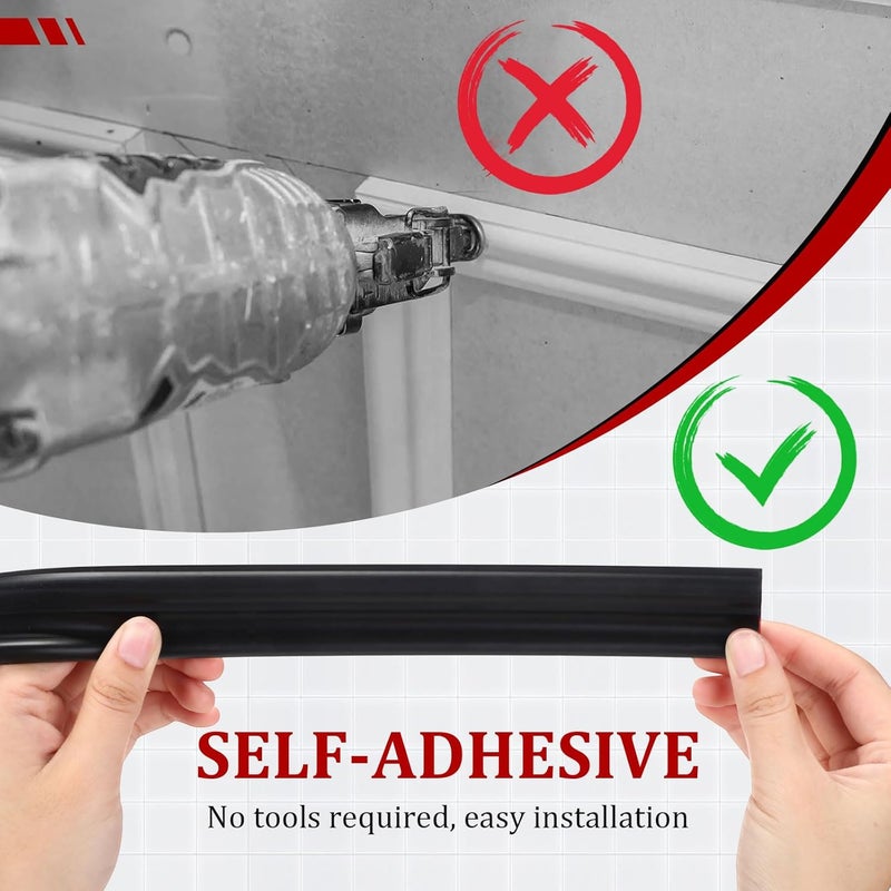 Innconee 19.7ft Peel and Stick Molding Chair Rail Panel Flexible Wall Molding Trim Self Adhesive Panel Moulding for DIY Home Wall Decor Protection Cabinet Border Frame (1.26 Inch,Stylish,Black) - Image 4